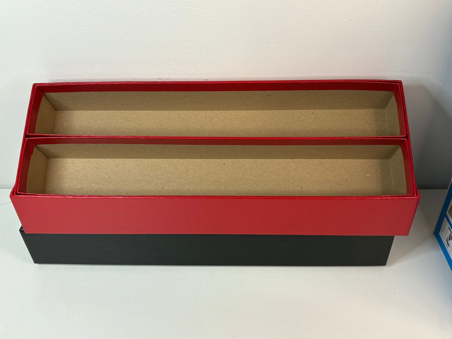 14 inch Storage Box for cardboard 2x2 holders - double row. (Large Red or Black)