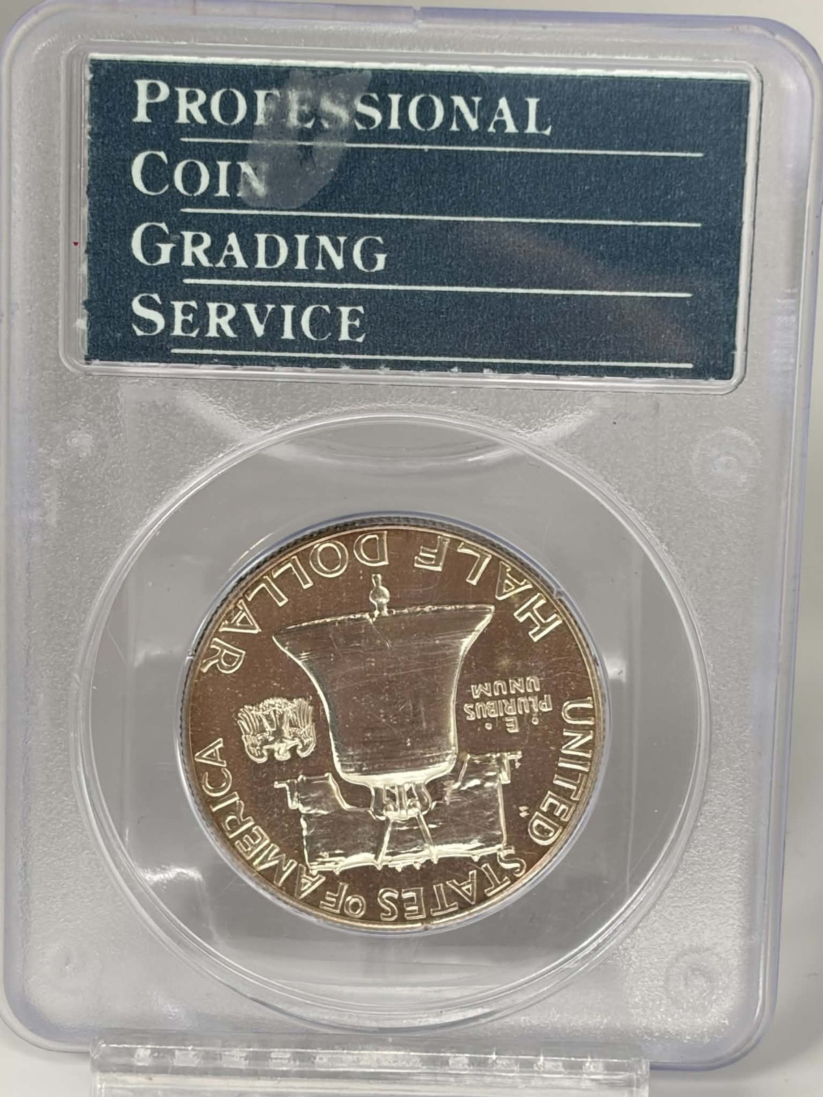 1962 Franklin half dollar Liberty Bell reverse in older PCGS holder