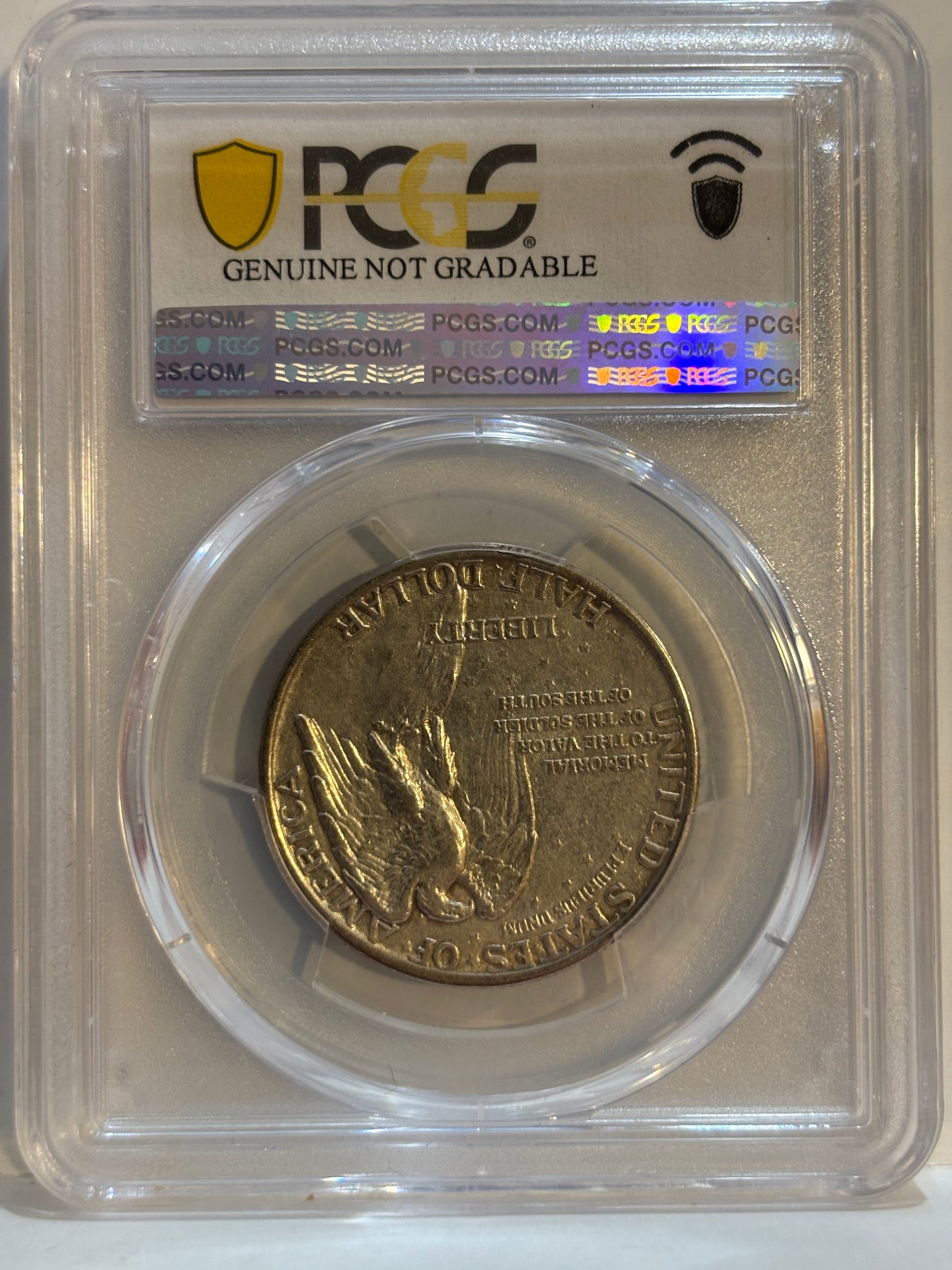 1925 USA 25 Cents Stone Mountain. PCGS Graded AU-Details (Cleaned)