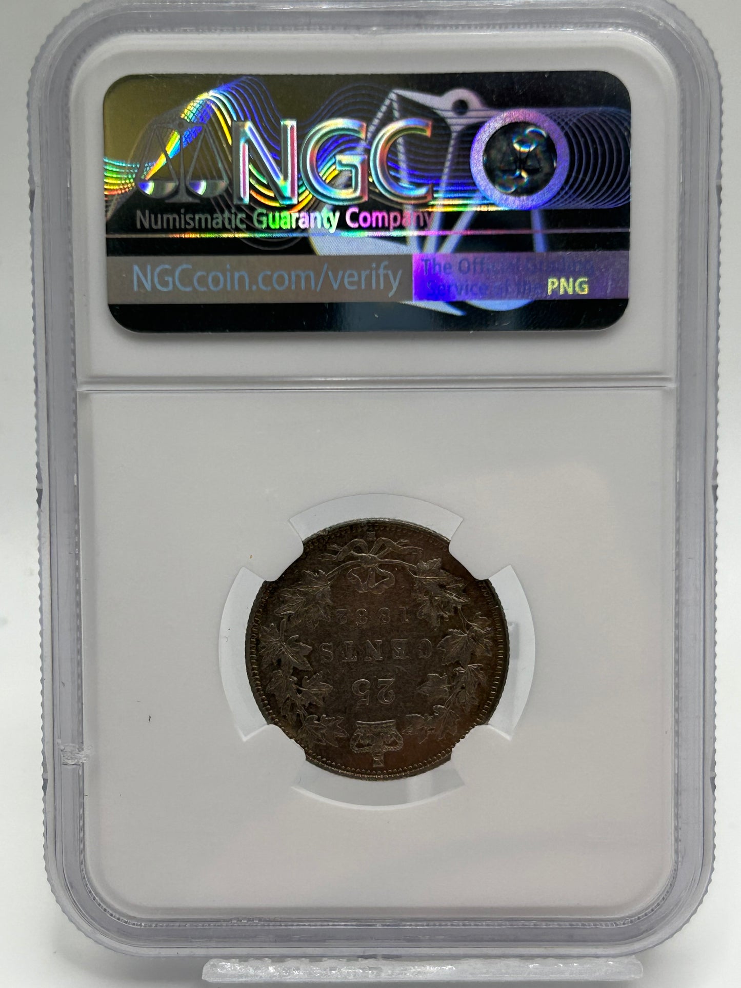 1882H Canada 25 Cents NGC AU 55 — Obverse