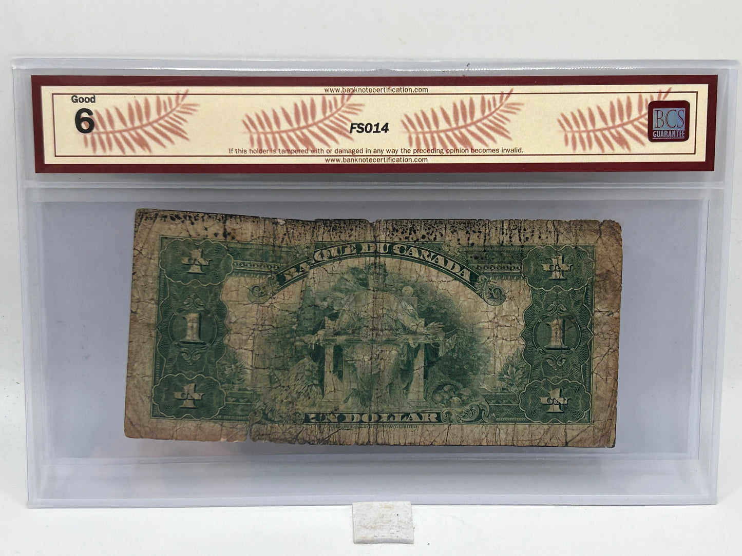 1935 Banque du Canada $1 BC-2 Osborne-Towers French Check Letter A BCS Good 6 - Obverse