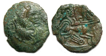 Gaul. Coriosolite (Amorican). 57/56 BC. billon stater.