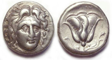 Rhodos. ca. 304 to 275 BC. Silver didrachm.