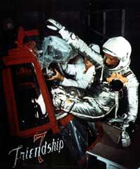 John H. Glenn, Jr., as he commences entrance into spacecraft Friendship 7