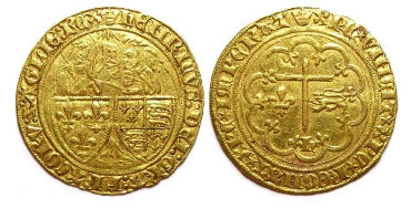 Anglo-Gallic. Henry VI, AD 1422 to 1453. Gold Salut d'or.