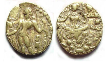 India. Gupta. Chandragupta II, ca. 380 to 414 AD. Gold stater.
