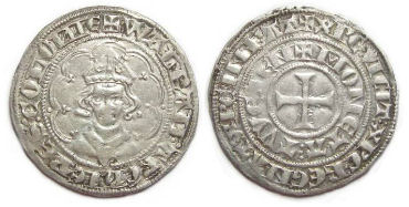 Germany, Koln Bishopric. Walram of Julich. AD 1332 to 1349. Silver tournose.