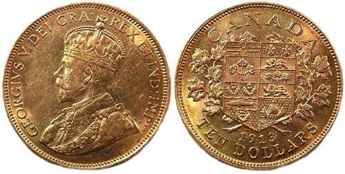 1913 10 dollar gold