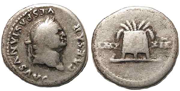 vespasian denarius grading VG