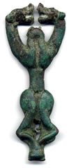 Luristan bronze staff terminal