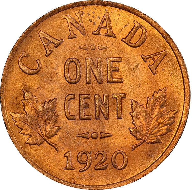 1 Cent 1920 - 1929