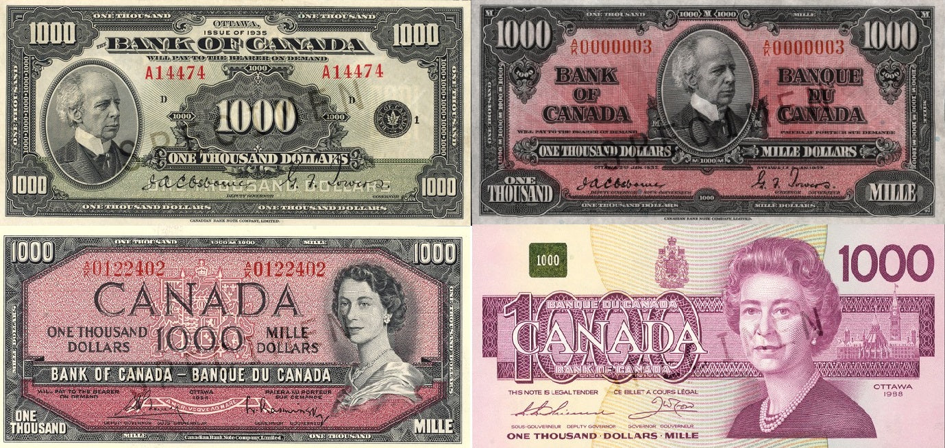 $1000 Notes 1935 - 1988