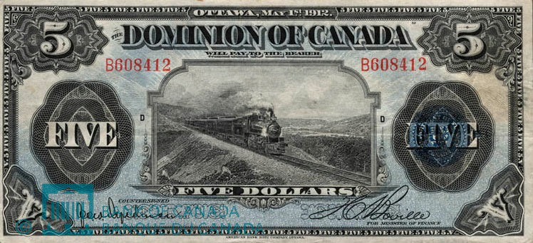 Dominion Five Dollar (1912-1924)
