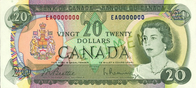 $20 Notes 1969 - 1979
