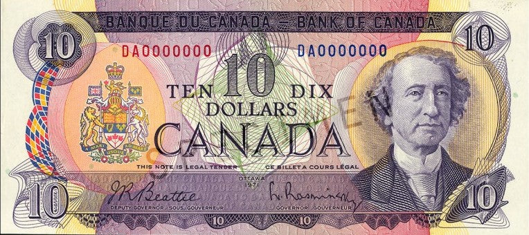 $10 Notes 1971