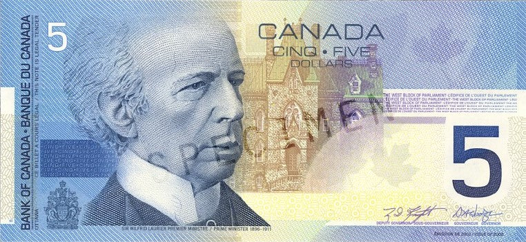 $5 NOTES 2001 - DATE
