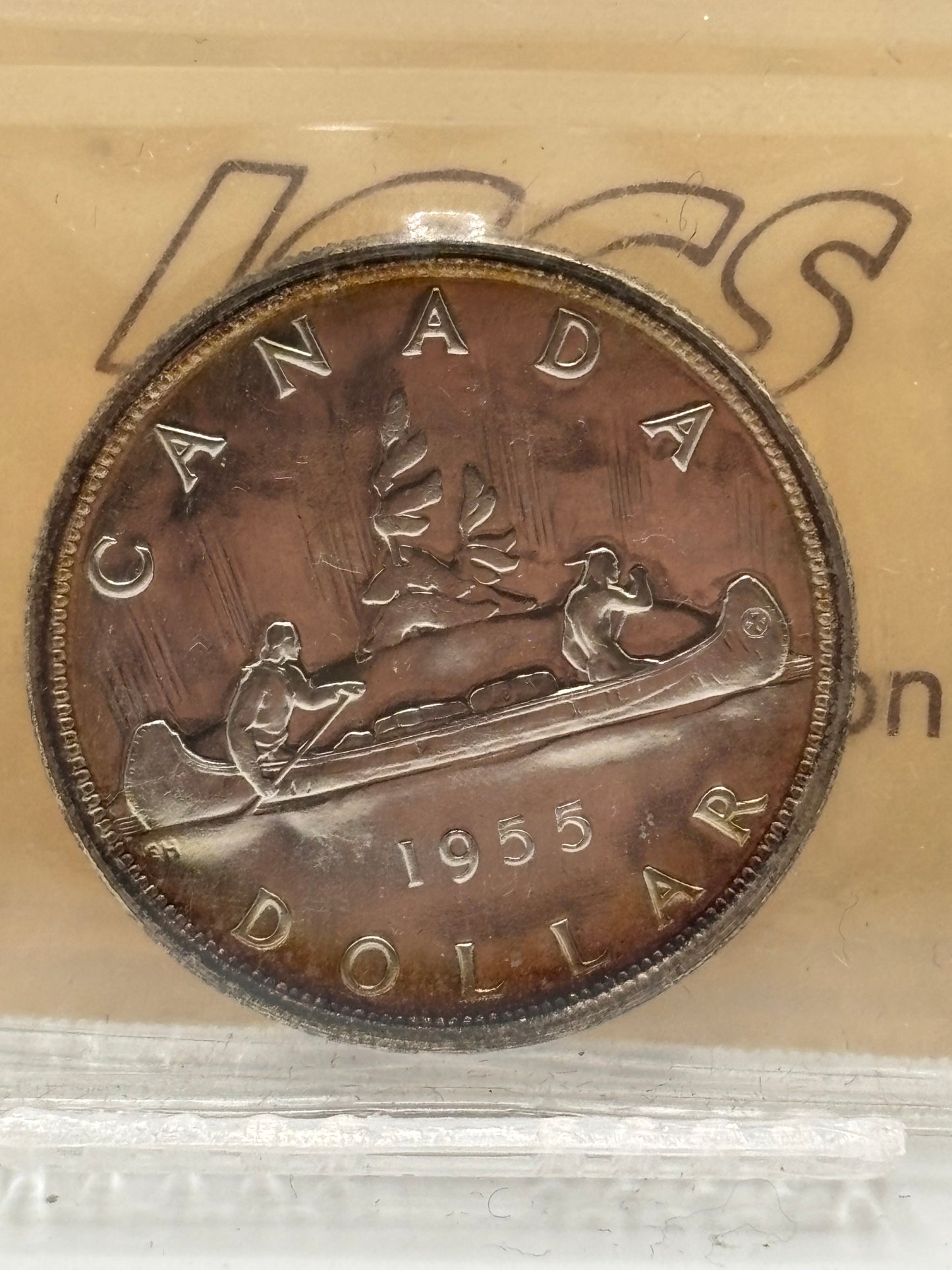 1955 Canada $1. ICCS graded PL-66 Cameo