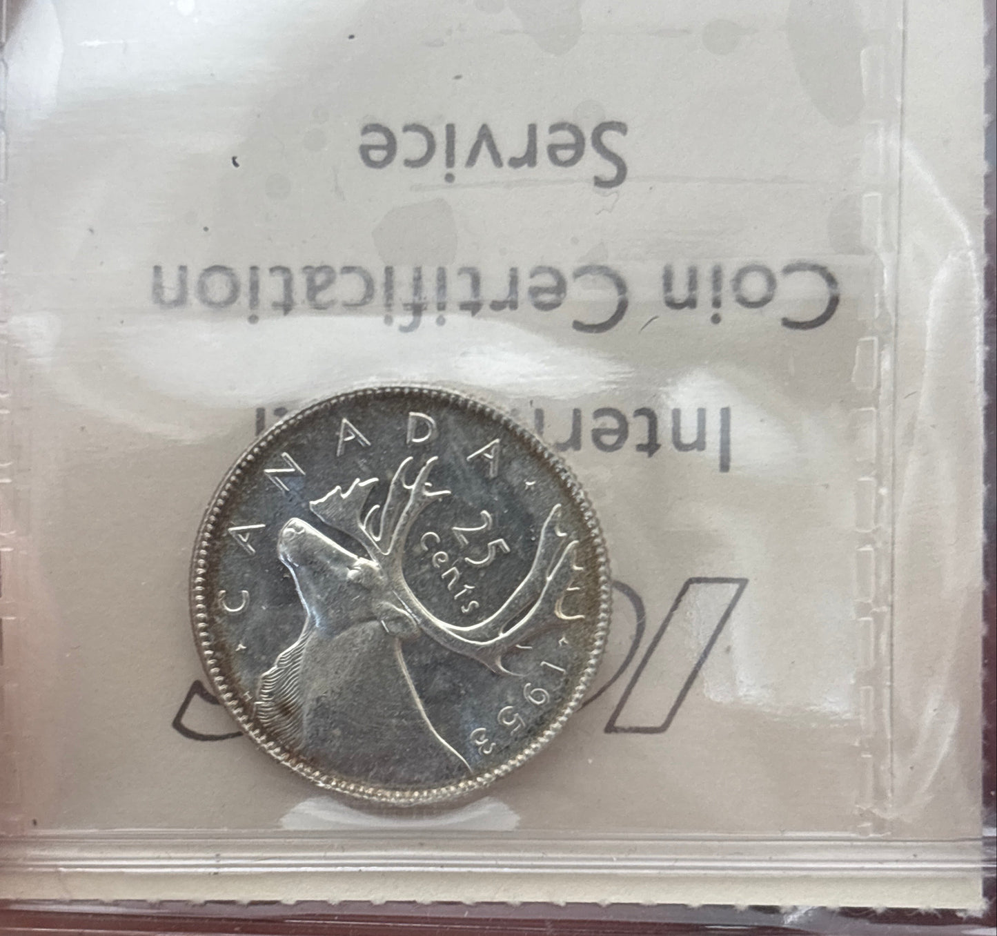 1953 Large Date Canada 25 Cent. ICCS graded MS-64