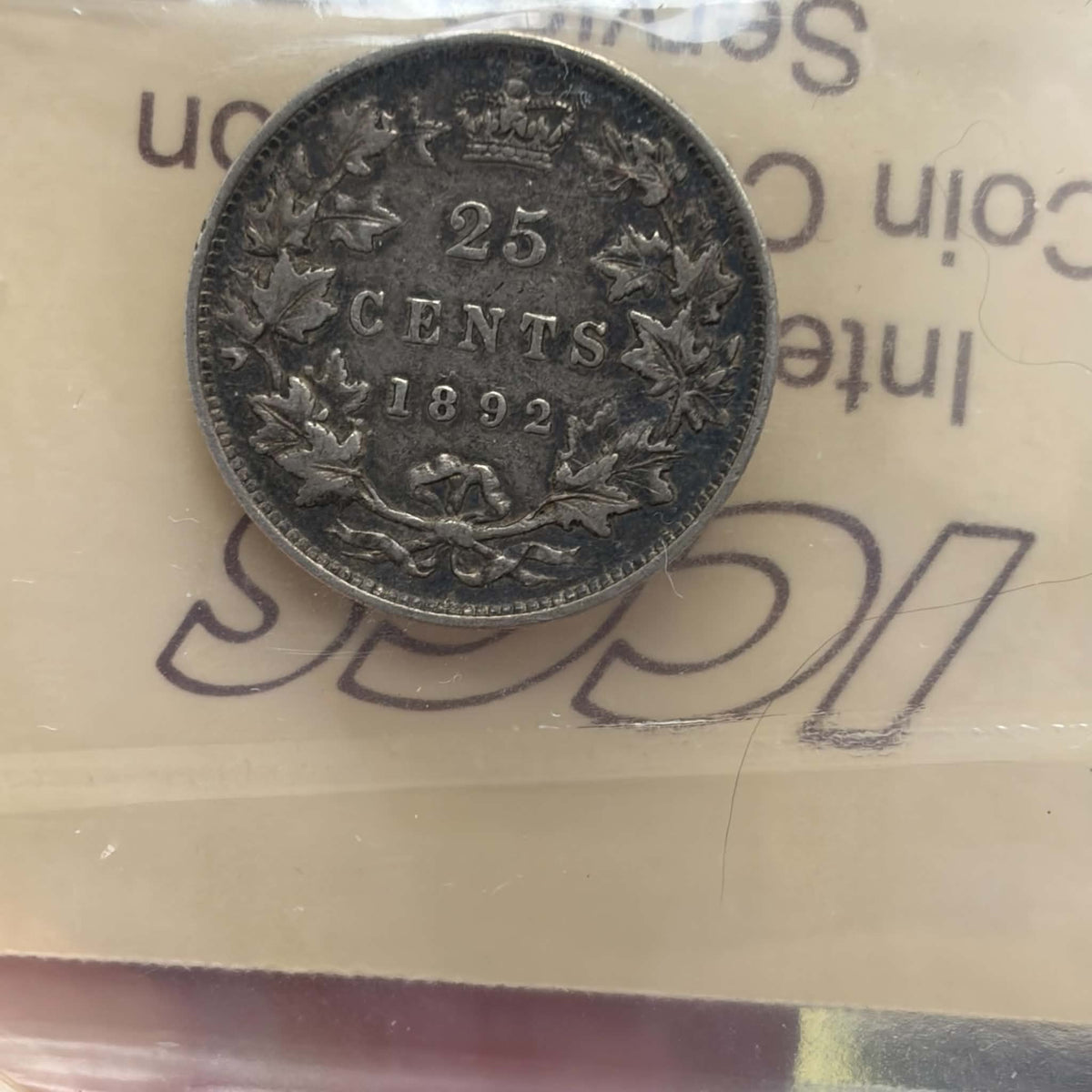 1892 Canada 25 Cents – ICCS EF45, Queen Victoria
