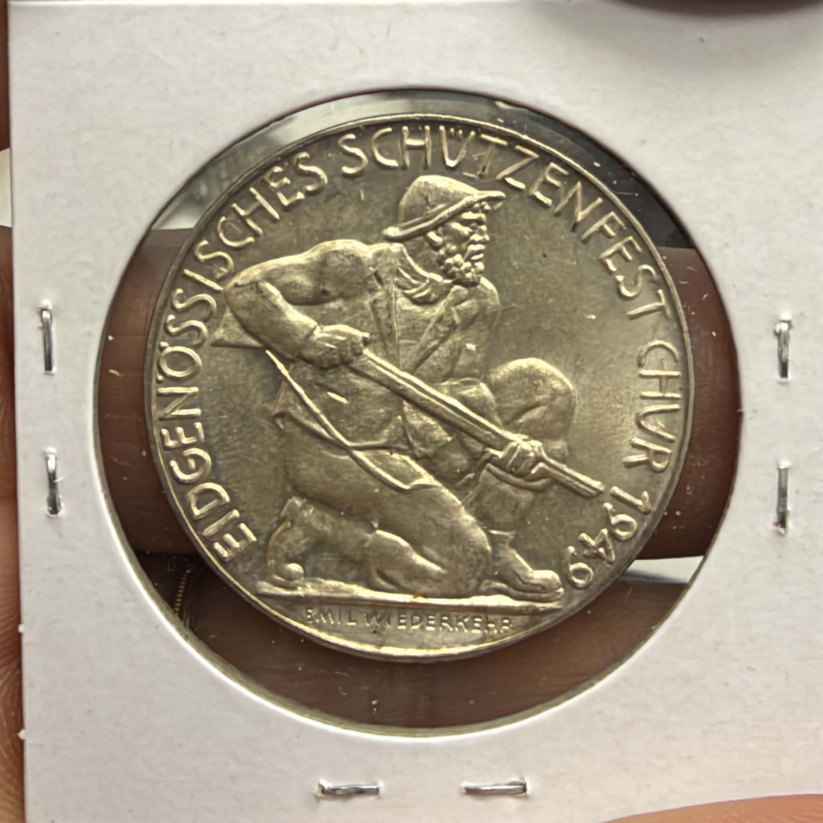 1949 Switzerland Chur Federal Shooting Festival Silver Medal