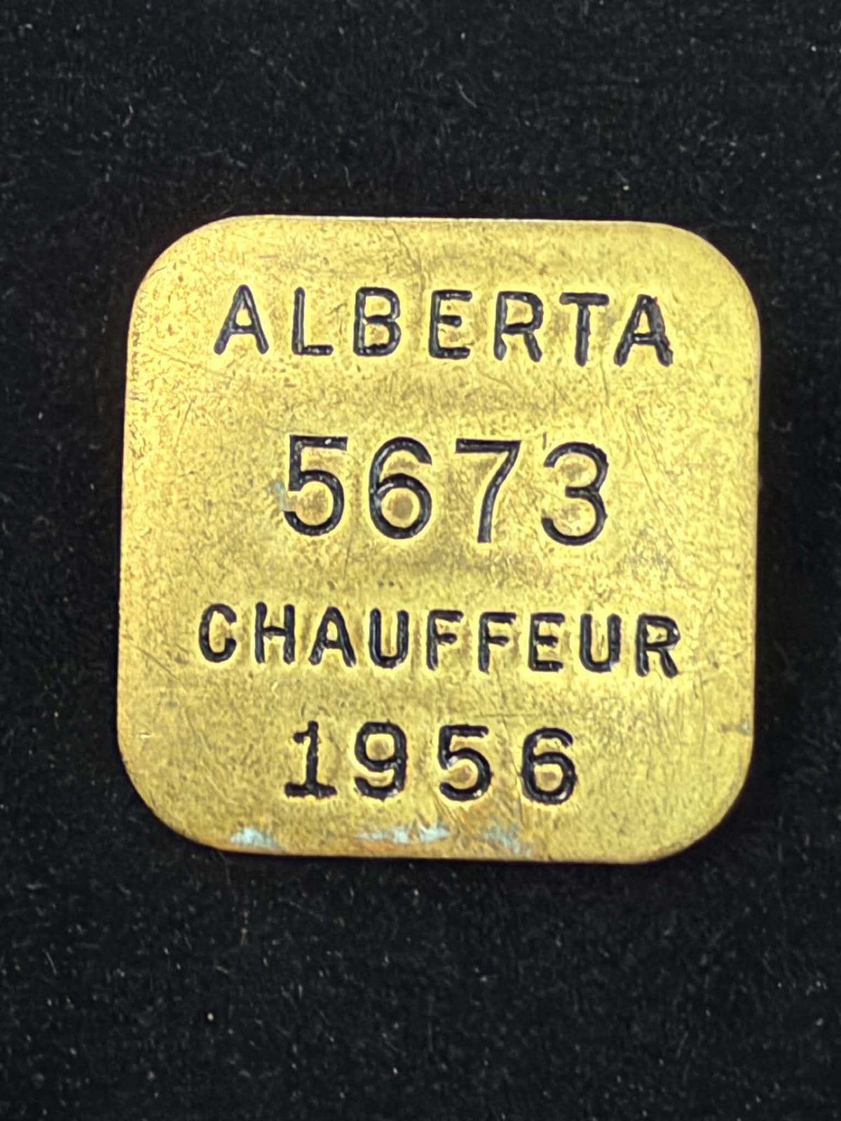 1956 Alberta Chauffeur Badge No. 5673 – 32 mm