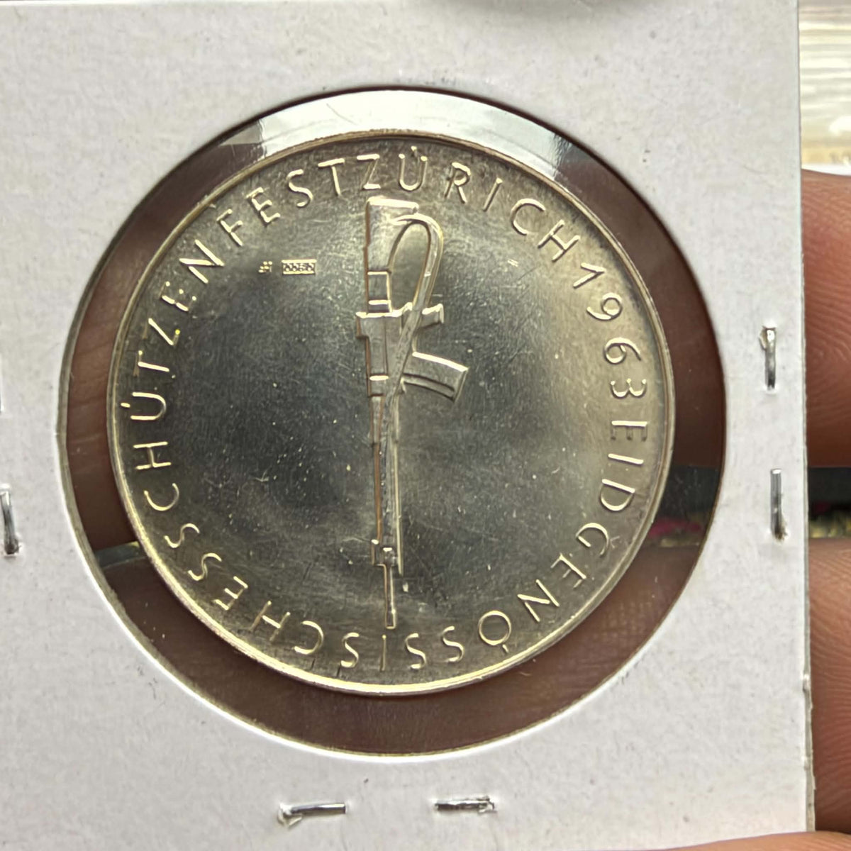 1963 Switzerland Zürich Federal Shooting Festival Silver Medal