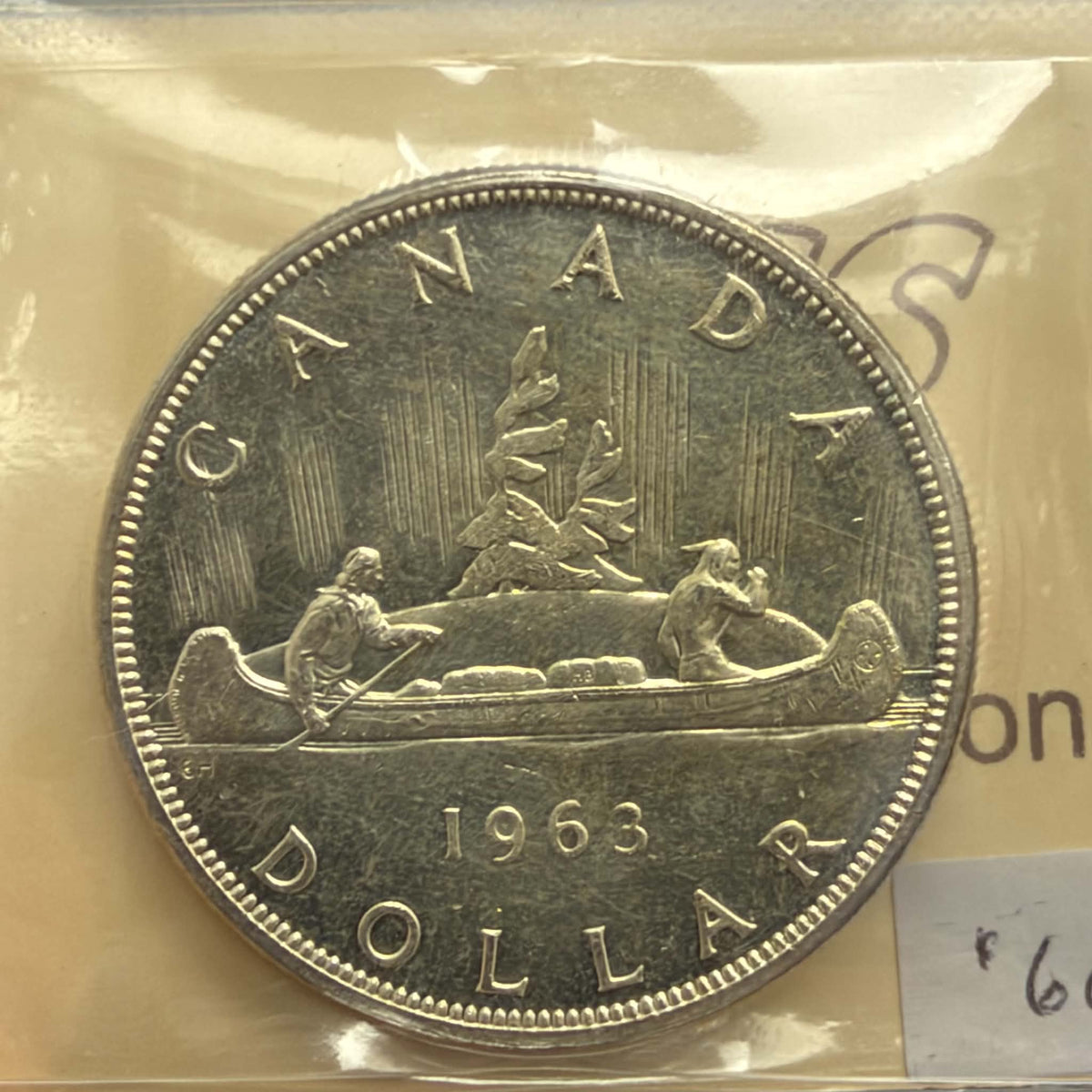 1963 Canada Silver Dollar – ICCS MS60