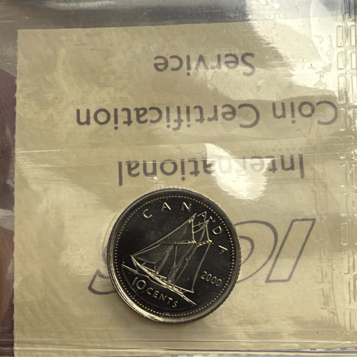 2000P Canadian 10 Cents – ICCS MS64 – Numismatic BU