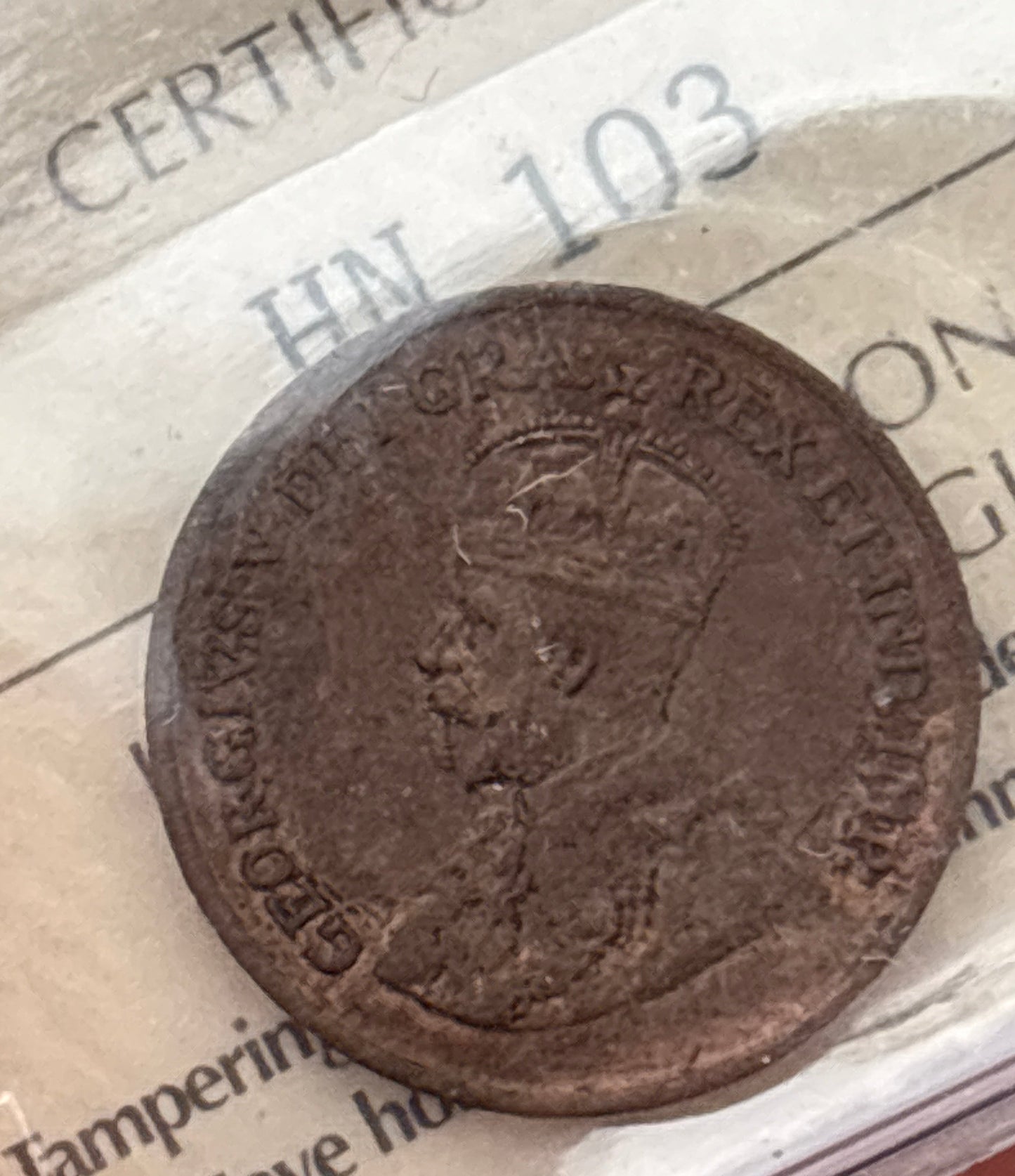 1925 Canada 1 Cent. ICCS graded AU-50