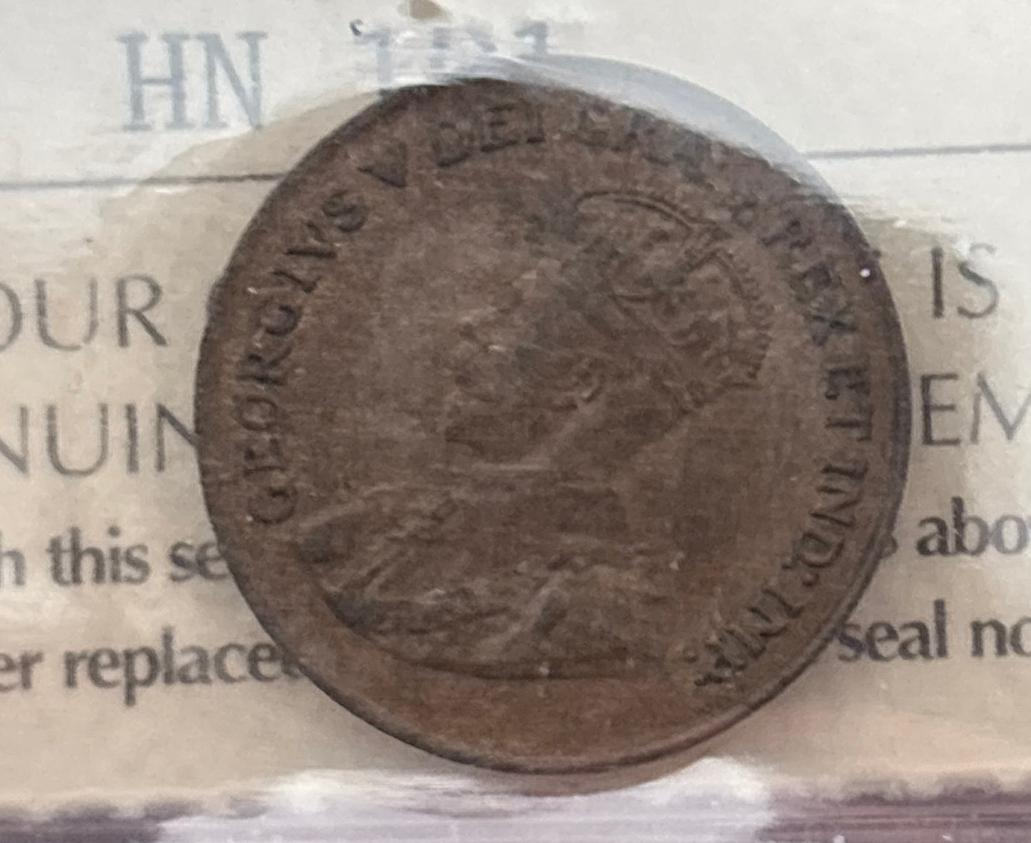 1923 Canada 1 Cent. ICCS graded VF-30