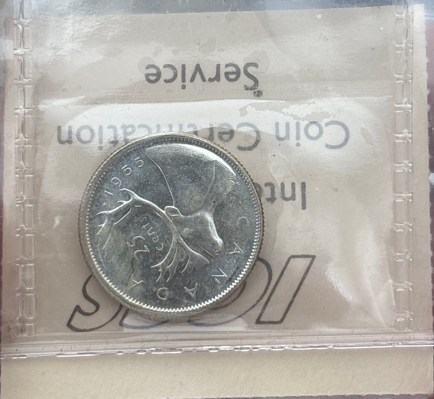 1955 Canada 25 Cent. ICCS graded MS-64