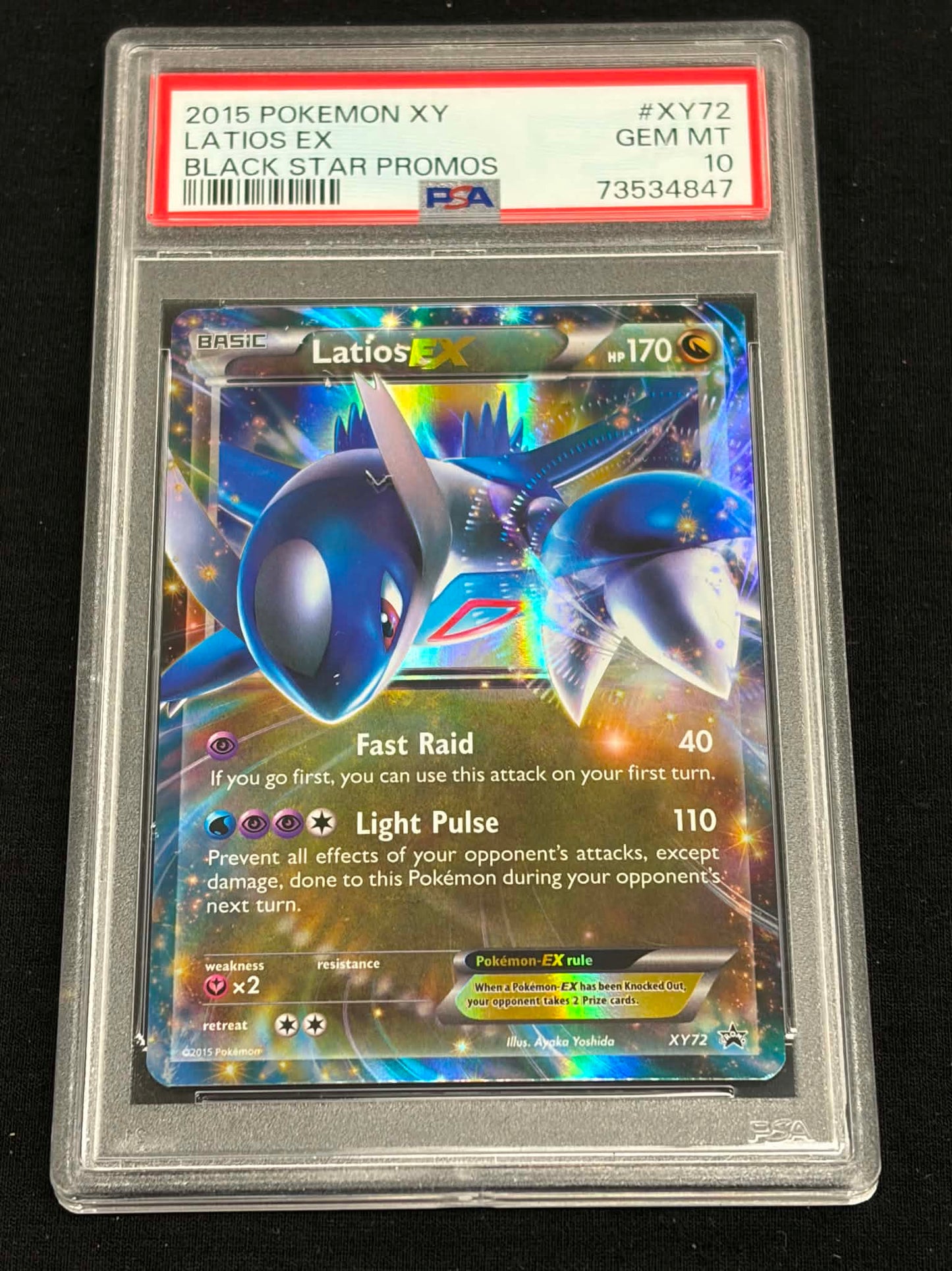 PSA Slab — Scratch detail on outer case