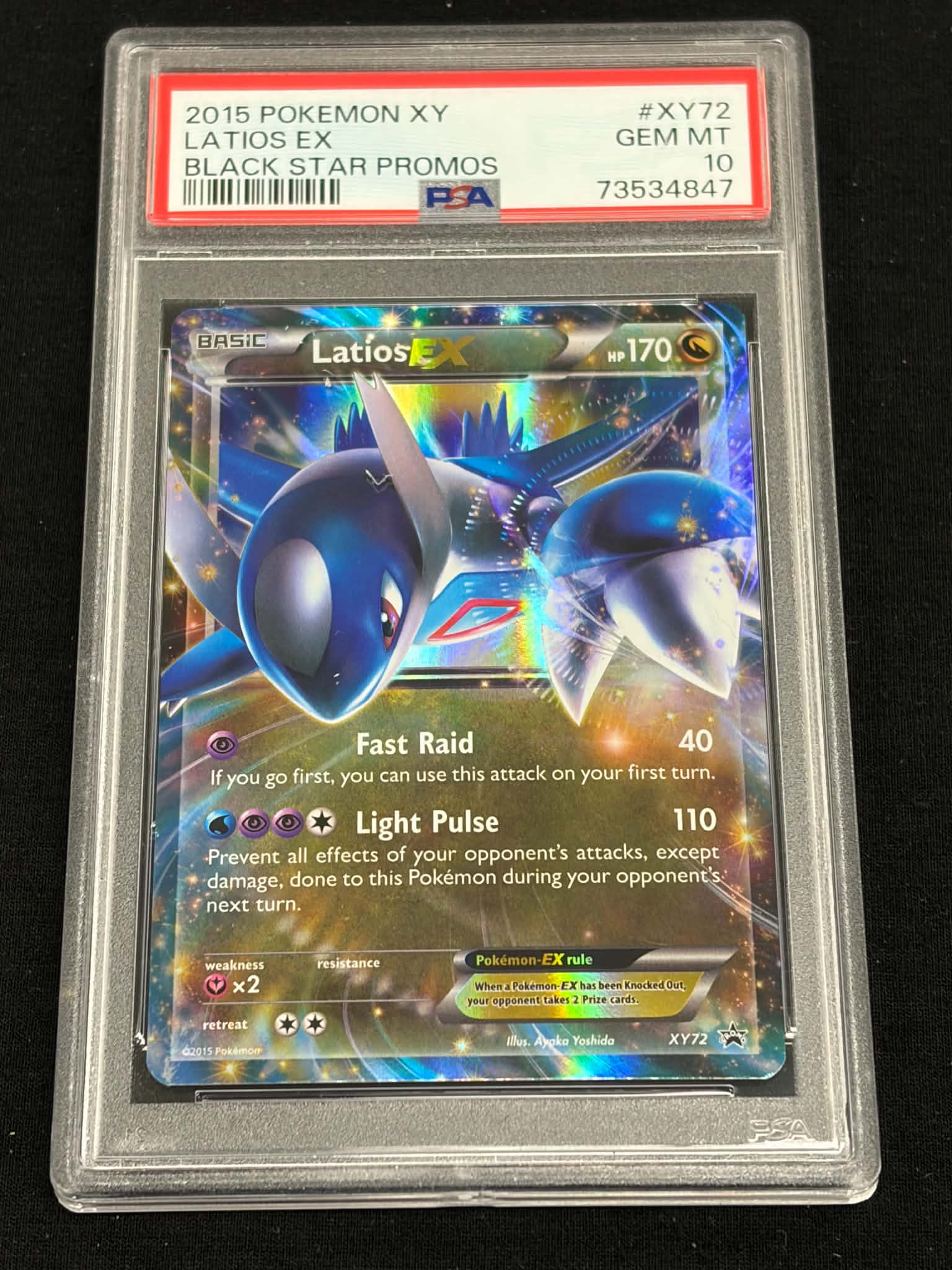 PSA Slab — Scratch detail on outer case
