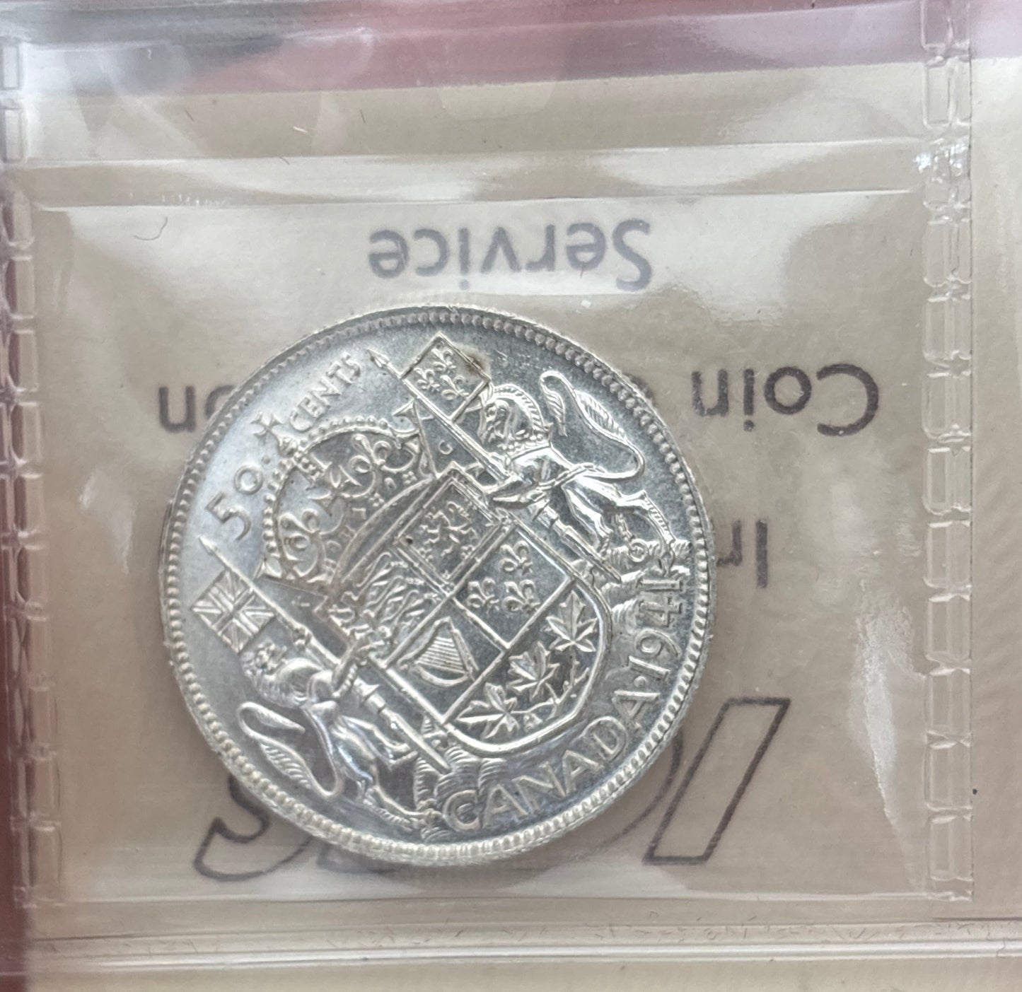 1941 Canada 50 Cent. ICCS graded MS-64