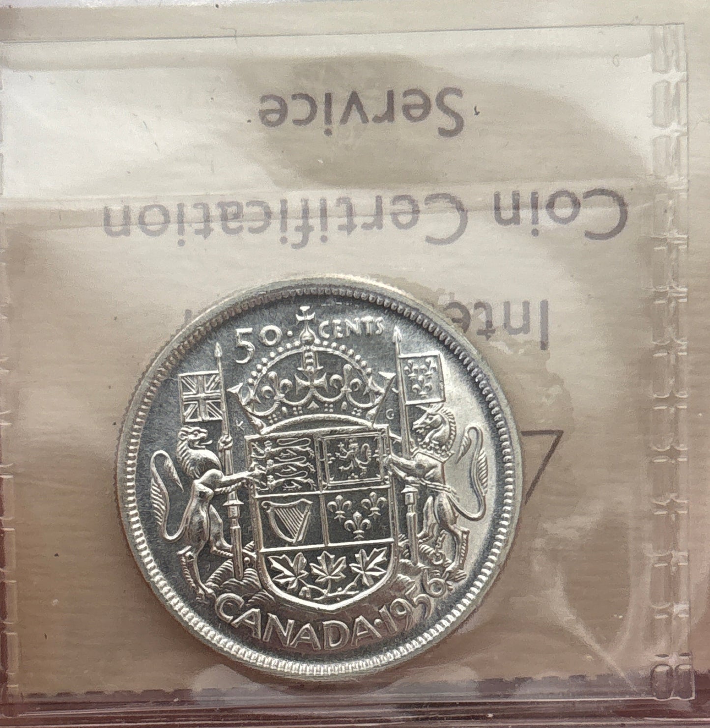 1956 Canada 50 Cent. ICCS graded MS-64 Pittman Sale