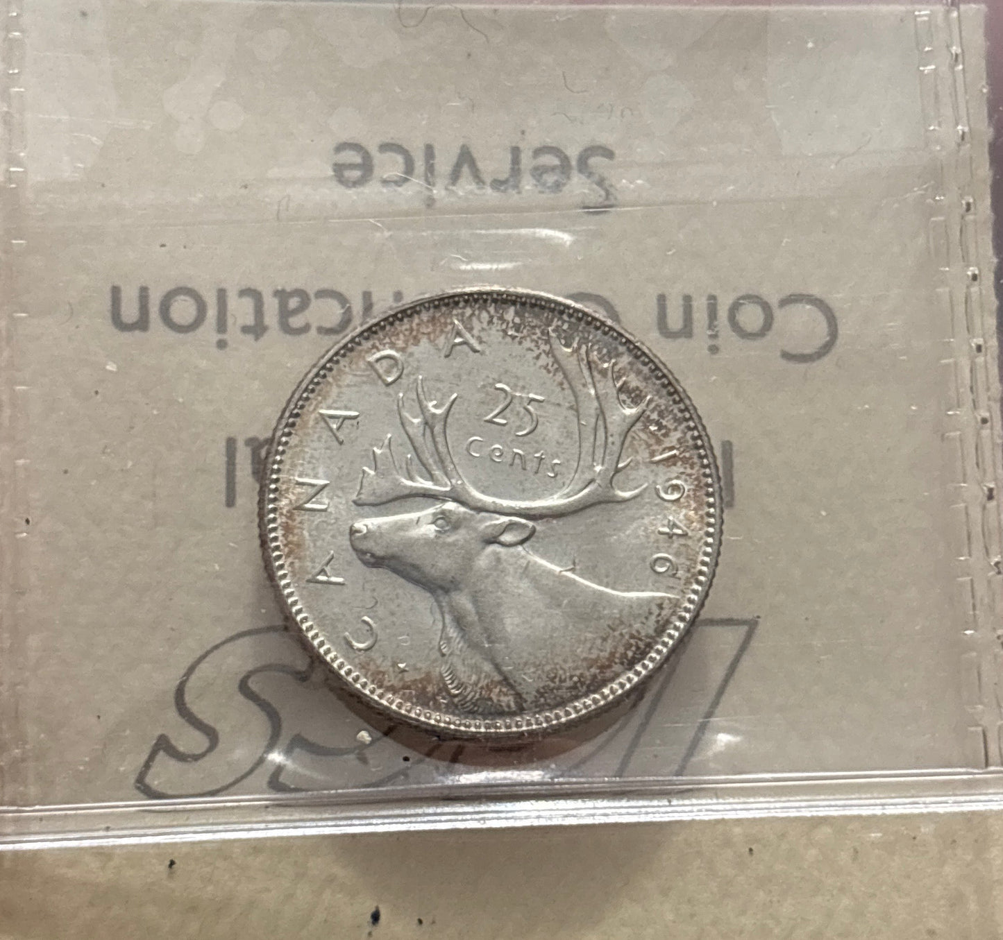 1946 Canada 25 Cent. ICCS graded MS-64