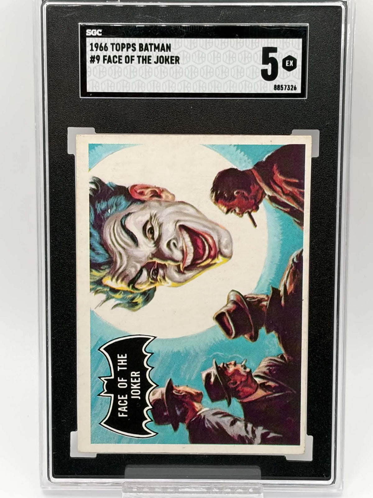 1966 Topps Batman #9 Face of the Joker Canadian printing front, SGC 5 EX certification 8857326