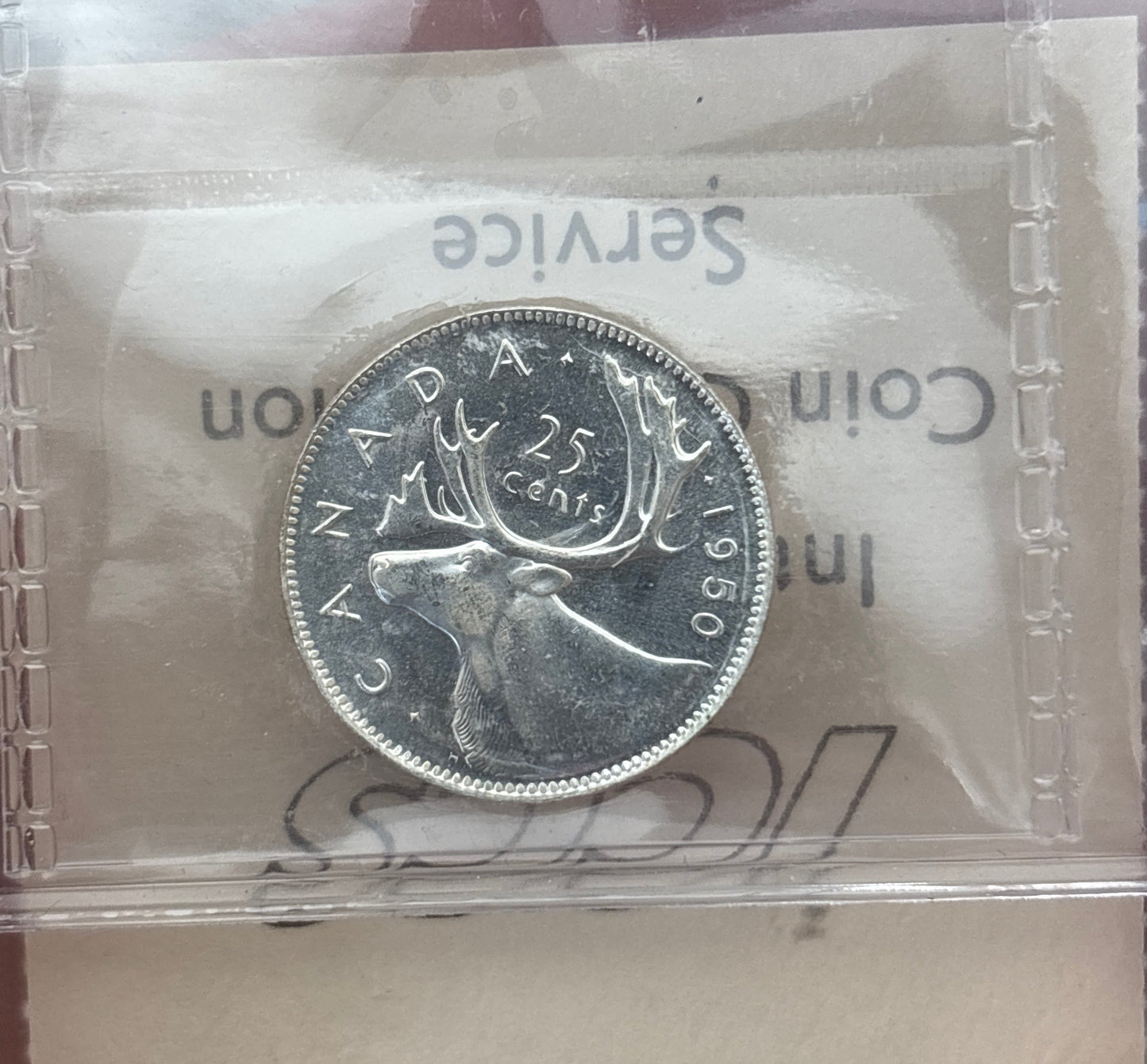 1950 Canada 25 Cent. ICCS graded MS-64