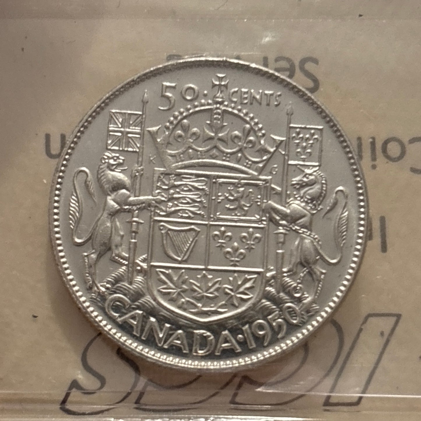 1950 Canada Design 50 Cent. ICCS graded MS-64