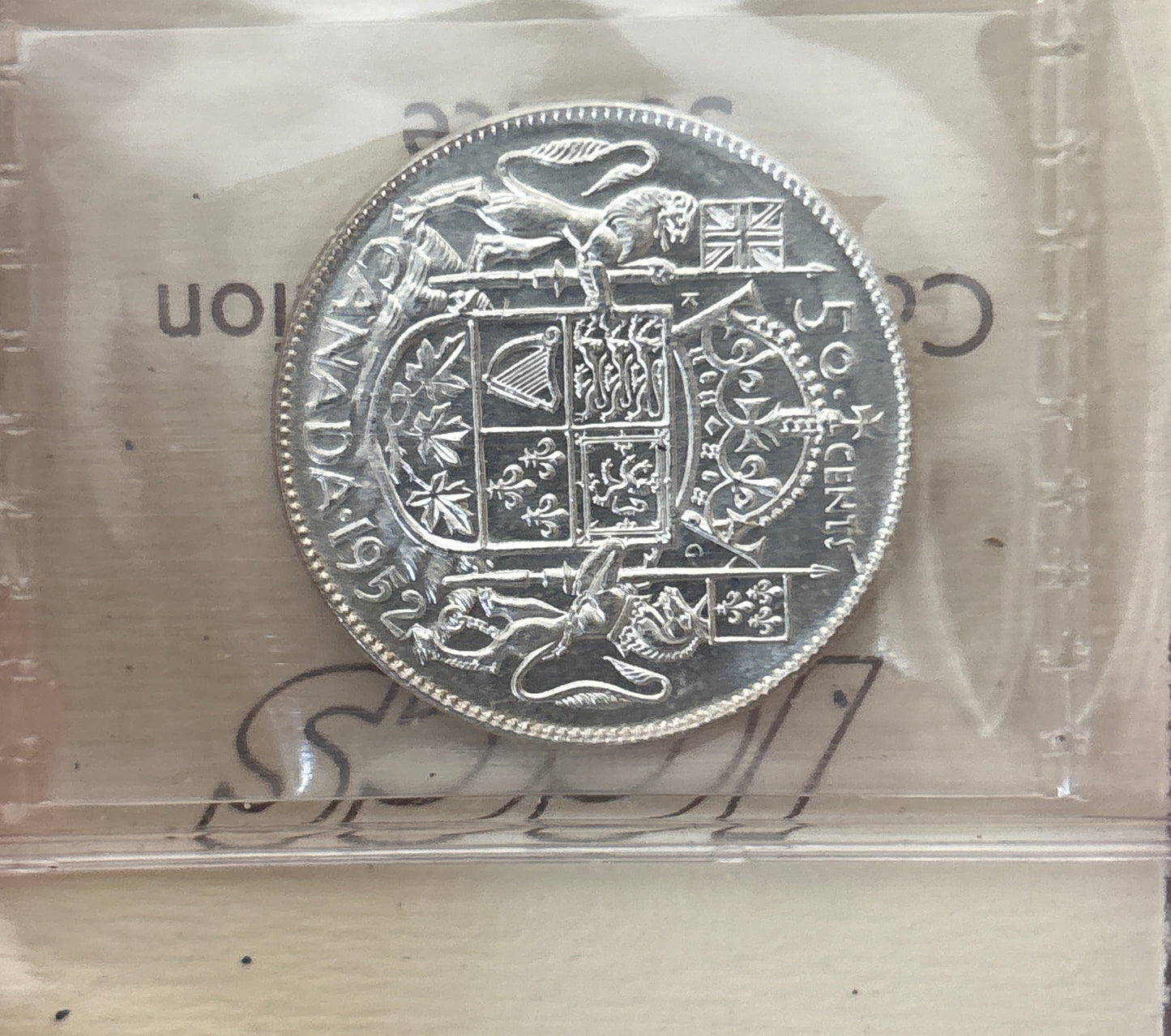 1952 Canada 50 Cent. ICCS graded MS-64