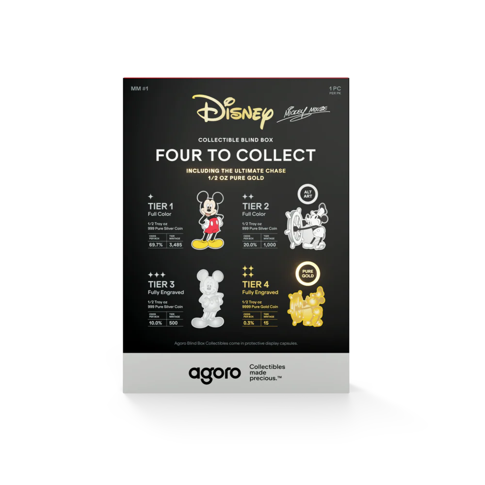 Disney - Mickey Mouse Blind Box 1/2oz Coin Blind Box