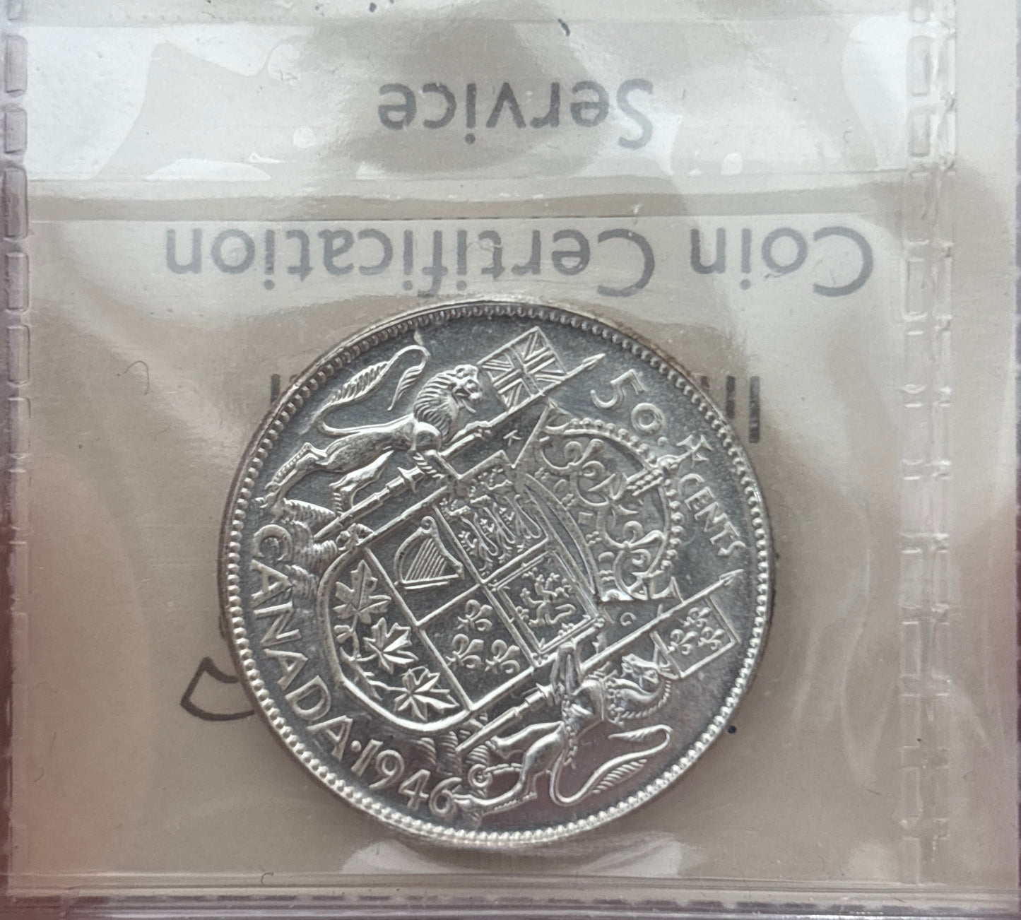 1946 Canada 50 Cent. ICCS graded MS-64