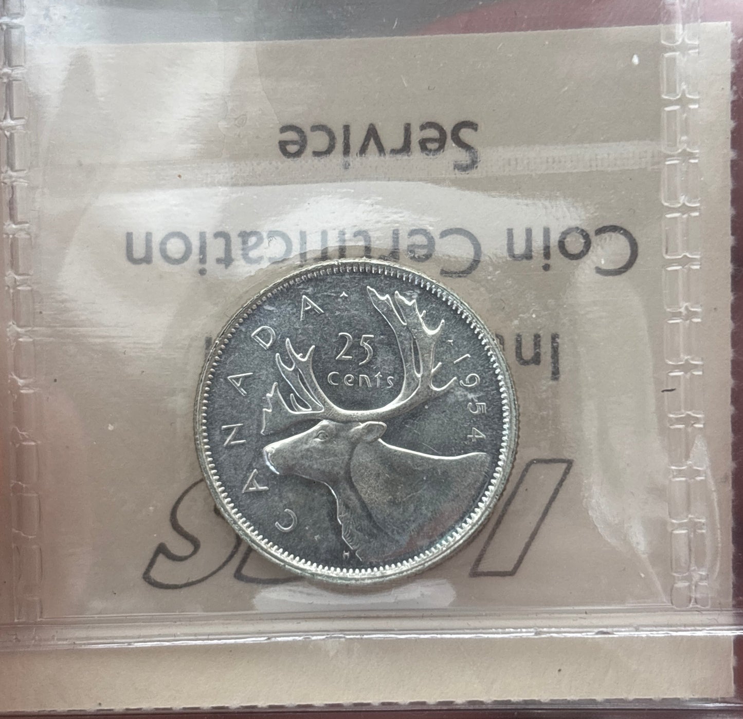 1954 Canada 25 Cent. ICCS graded MS-64 Cameo