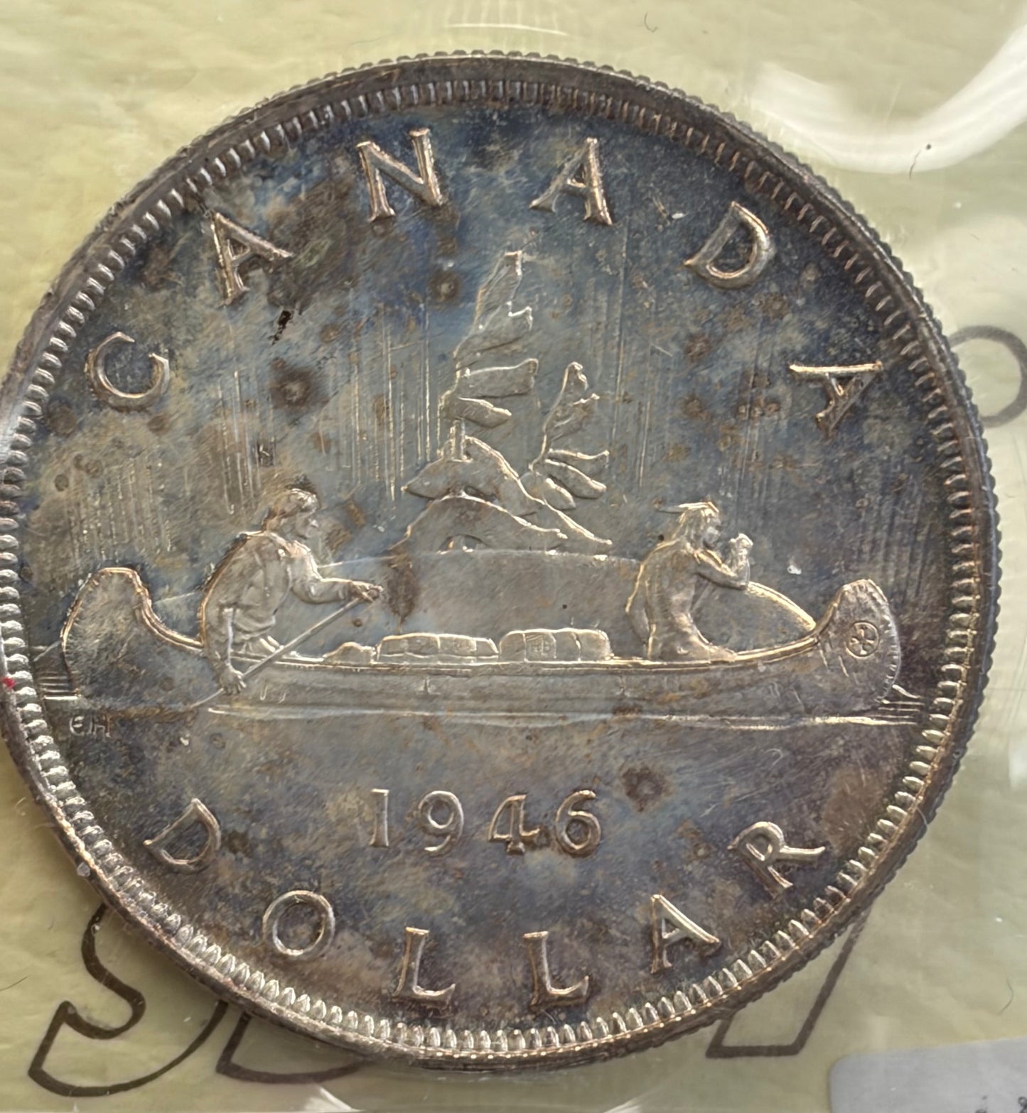 1946 Canada Silver Dollar | ICCS MS-63 | George VI Voyageur Dollar