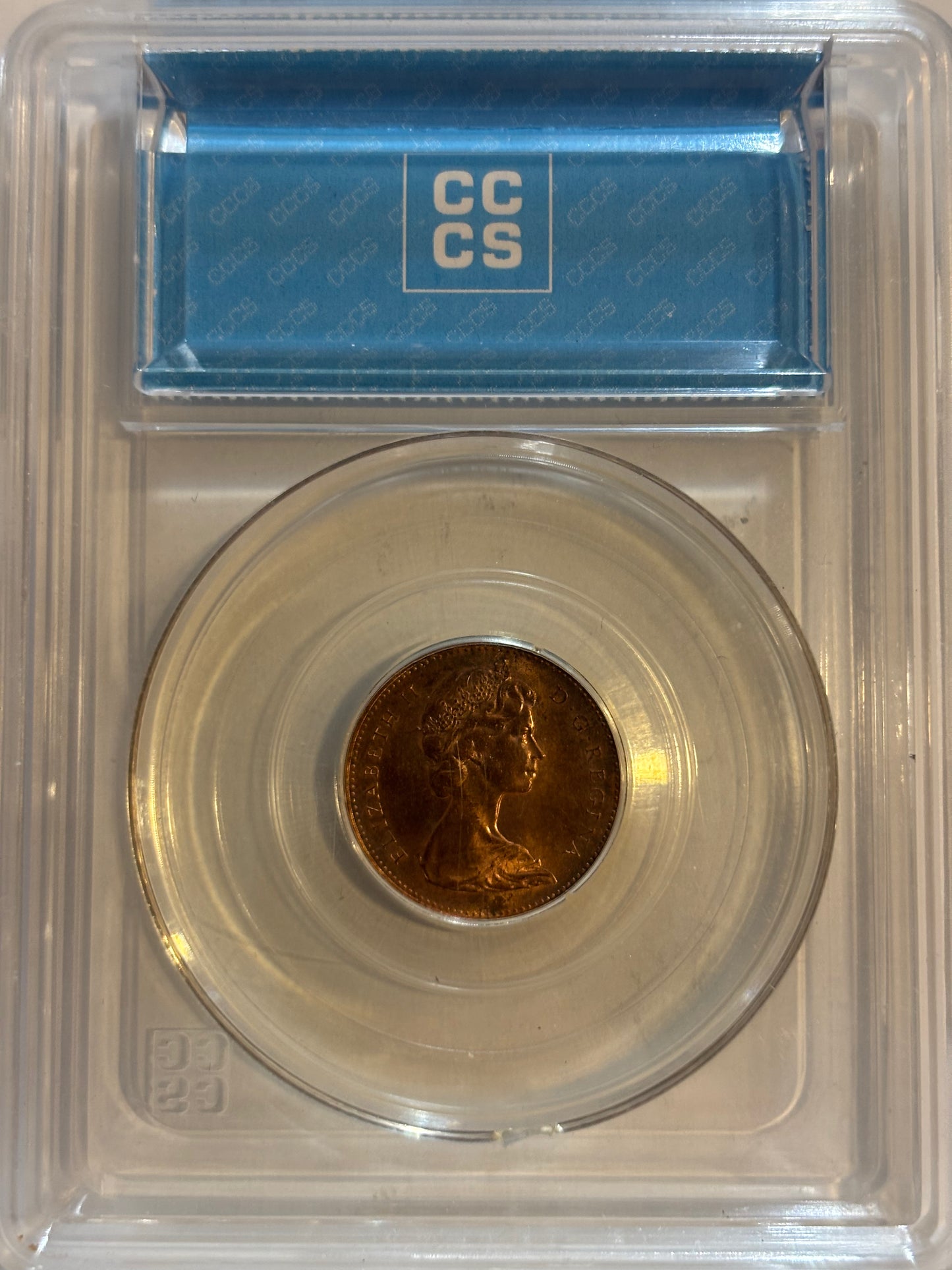 ND Canada 1 Cent Error Partial Brokage. CCCS Graded MS62 Red