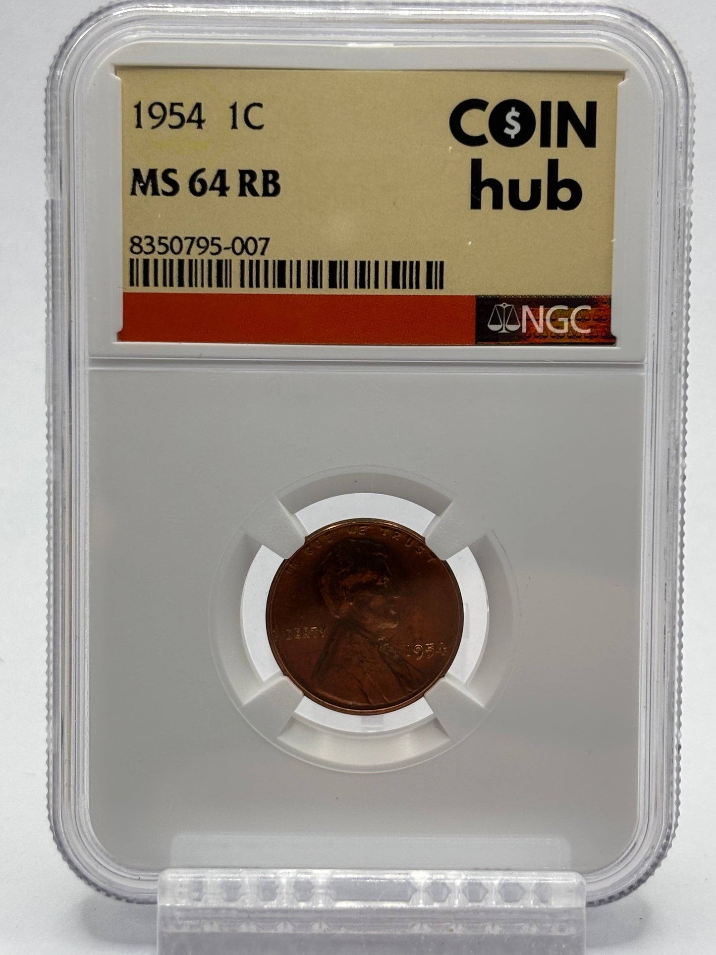 1954 USA 1 Cent. NGC Graded MS64