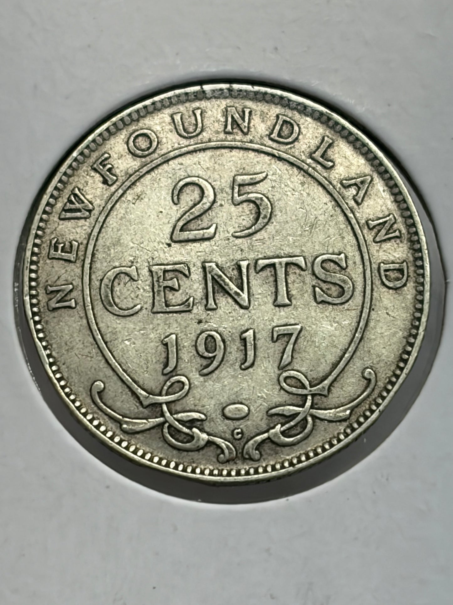 1917c NFLD $0.25. VF-20
