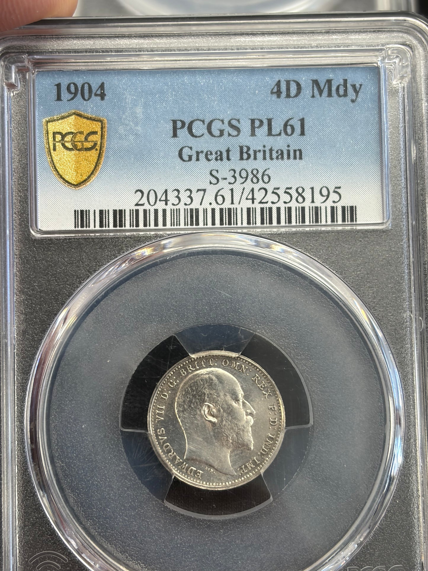 1904 4 coin British Maundy Set PCGS Graded PL-61 and PL-61