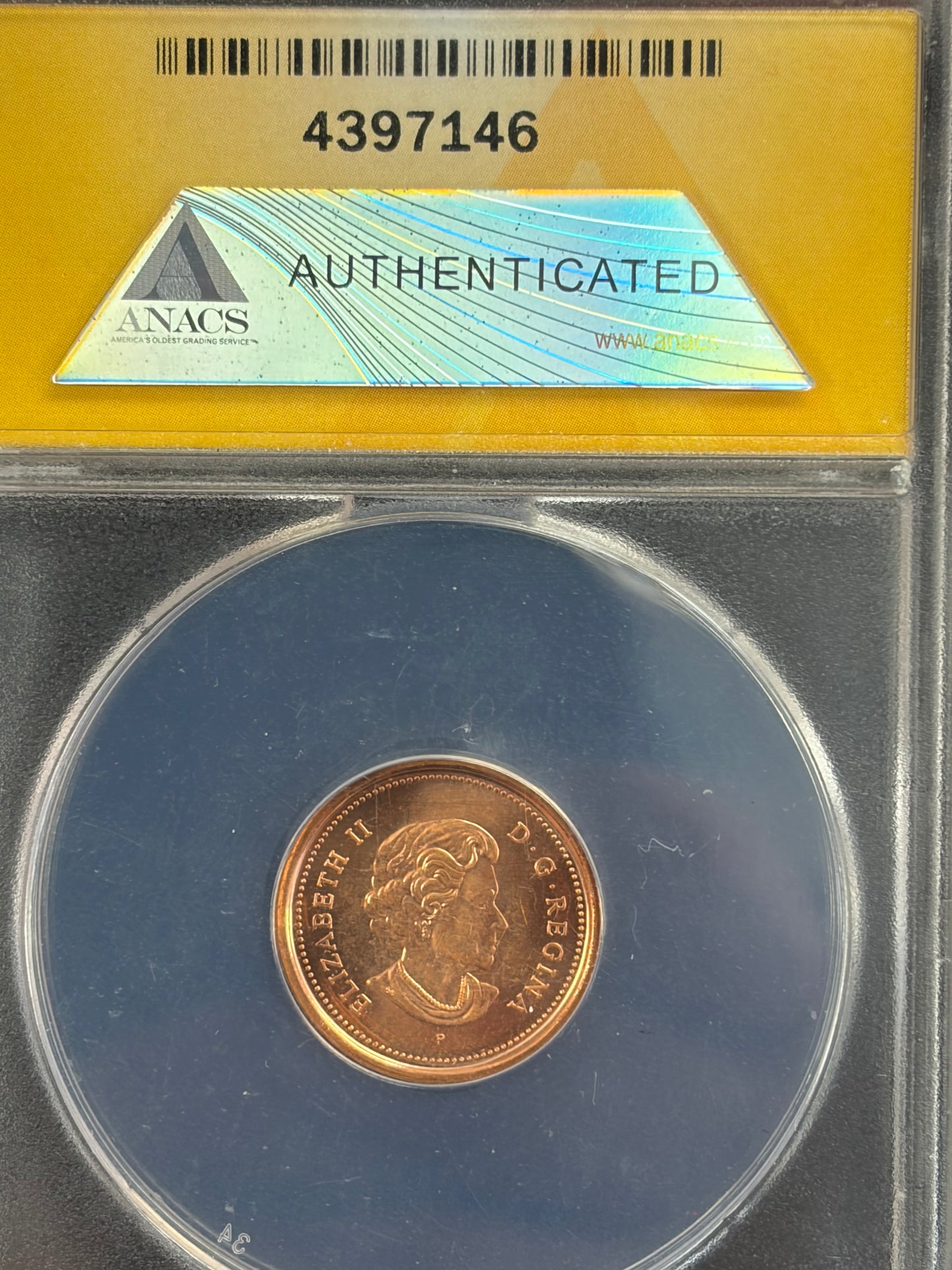 2006-P Canada 1 Cent. ANACS Graded MS-68 Red
