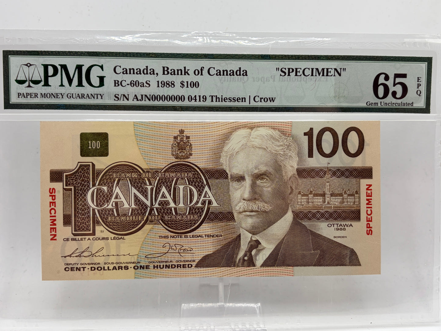 Bird series specimen set. PMG graded 65-66. $2-$100
